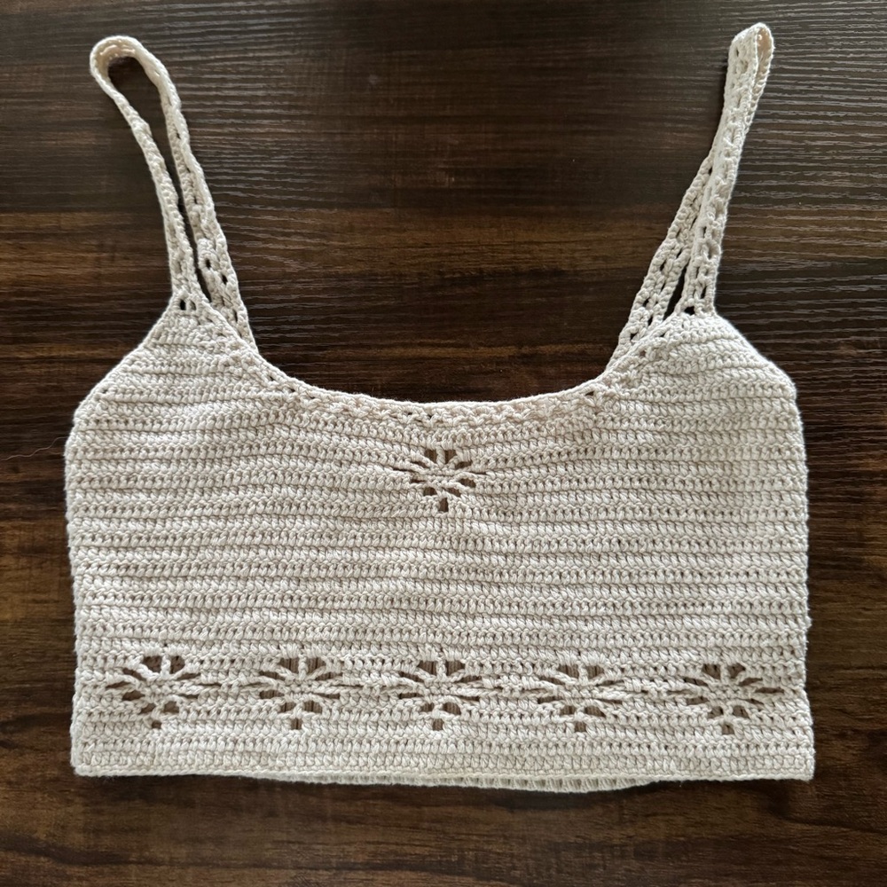 Free people Crochet Tank Top Size Small